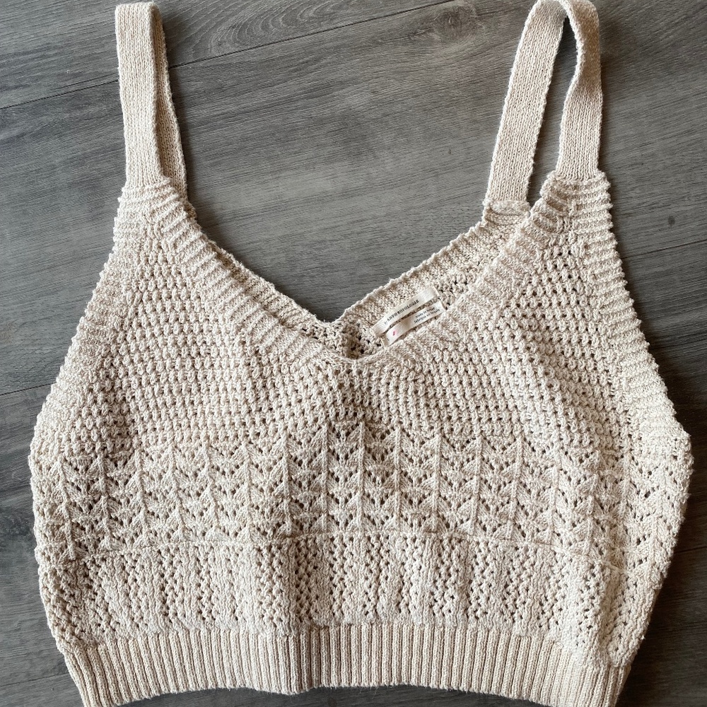 Anthropologie Knit Cropped Top size Large